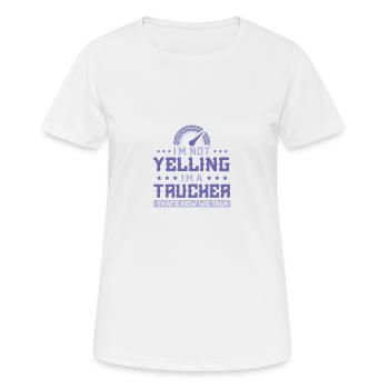 Dicton cool de camionneur - T-shirt respirant Femme - blanc - Devant - AI Model Female 172 dark (172cm)