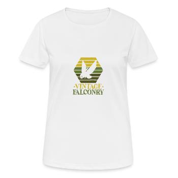 vintage falknerei - Frauen T-Shirt atmungsaktiv - Weiß - Vorne - AI Model Female 172 dark (172cm)