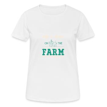 leben ist besser farmer - Frauen T-Shirt atmungsaktiv - Weiß - Vorne - AI Model Female 172 dark (172cm)