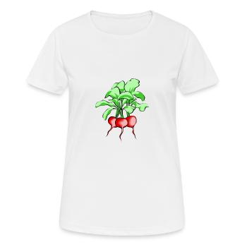radish. Gift - Women's Breathable T-Shirt - white - Front - AI Model Female 172 dark (172cm)
