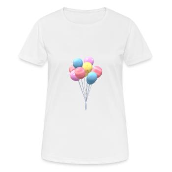 Ballons mignon doux mignon chic cher ballon - T-shirt respirant Femme - blanc - Devant - AI Model Female 172 dark (172cm)