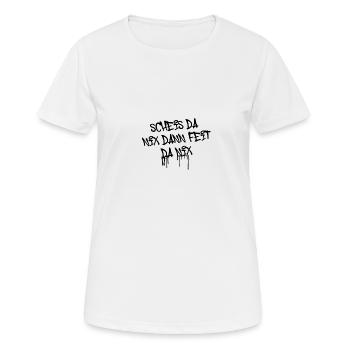 spruch, bayrisch,bayrische sprüche - Frauen T-Shirt atmungsaktiv - Weiß - Vorne - AI Model Female 172 dark (172cm)