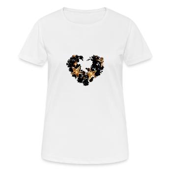 herz,gold,sterne,goldene sterne, - Frauen T-Shirt atmungsaktiv - Weiß - Vorne - AI Model Female 172 dark (172cm)