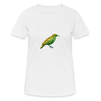 Avian rouilleux // Oiseau steampunk - T-shirt respirant Femme - blanc - Devant - AI Model Female 172 dark (172cm)