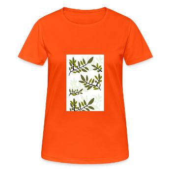 Ulivo Pattern - Women's Breathable T-Shirt - neon orange - Front - AI Model Female 172 dark (172cm)