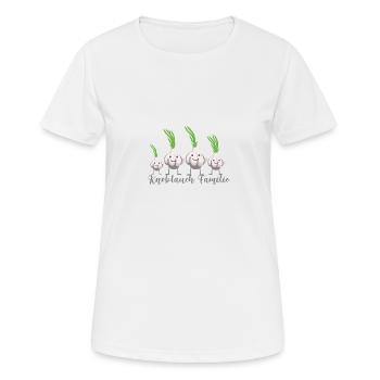 knoblauch familie,knoblauch,familie - Frauen T-Shirt atmungsaktiv - Weiß - Vorne - AI Model Female 172 dark (172cm)