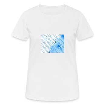 academy - Frauen T-Shirt atmungsaktiv - Weiß - Vorne - AI Model Female 172 dark (172cm)