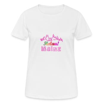 helau mainz,helau,mainz,karneval,skyline - Frauen T-Shirt atmungsaktiv - Weiß - Vorne - AI Model Female 172 dark (172cm)