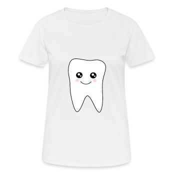 Dent Dents, Dents, Dentiste - T-shirt respirant Femme - blanc - Devant - AI Model Female 172 dark (172cm)