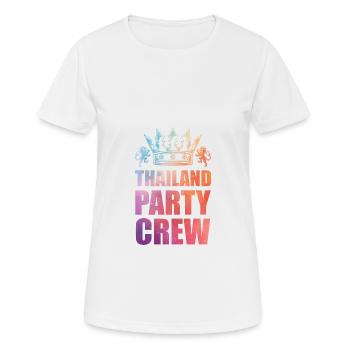 Thailand Party Crew Spruch - Frauen T-Shirt atmungsaktiv - Weiß - Vorne - AI Model Female 172 dark (172cm)