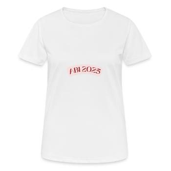 ABI2025 - Frauen T-Shirt atmungsaktiv - Weiß - Vorne - AI Model Female 172 dark (172cm)