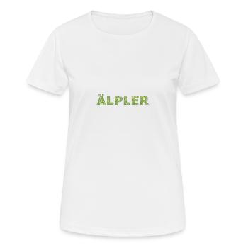 Älpler - Frauen T-Shirt atmungsaktiv - Weiß - Vorne - AI Model Female 172 dark (172cm)