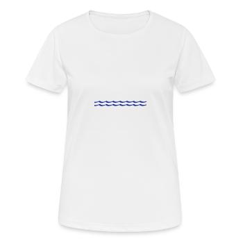 vagues - T-shirt respirant Femme - blanc - Devant - AI Model Female 172 dark (172cm)