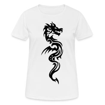tribal dragon - Frauen T-Shirt atmungsaktiv - Weiß - Vorne - AI Model Female 172 dark (172cm)