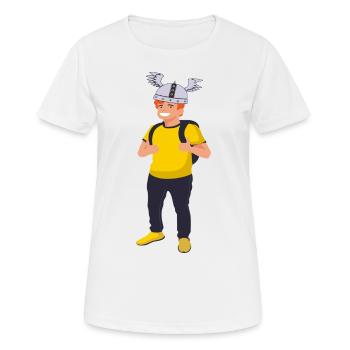 Wikinger Party oder W-LAN Verstärker Wifi Design - Frauen T-Shirt atmungsaktiv - Weiß - Vorne - AI Model Female 172 dark (172cm)