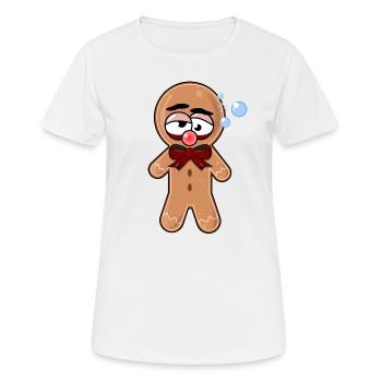 Besoffener Lebkuchen - Frauen T-Shirt atmungsaktiv - Weiß - Vorne - AI Model Female 172 dark (172cm)
