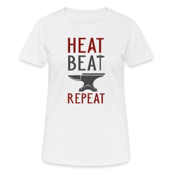 Répétition de battement de chaleur - T-shirt respirant Femme - blanc - Devant - AI Model Female 172 dark (172cm)