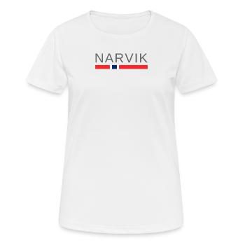 Narvik Norwegen - Frauen T-Shirt atmungsaktiv - Weiß - Vorne - AI Model Female 172 dark (172cm)
