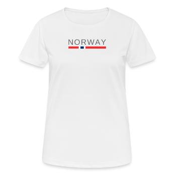 Norwegen - Frauen T-Shirt atmungsaktiv - Weiß - Vorne - AI Model Female 172 dark (172cm)