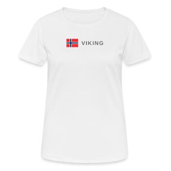 Wikinger - Frauen T-Shirt atmungsaktiv - Weiß - Vorne - AI Model Female 172 dark (172cm)