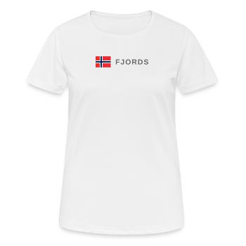 Norwegische Fjorde - Frauen T-Shirt atmungsaktiv - Weiß - Vorne - AI Model Female 172 dark (172cm)