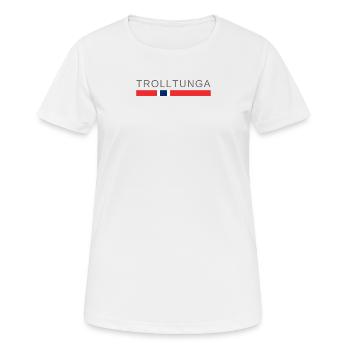 Trolltunga Norwegen - Frauen T-Shirt atmungsaktiv - Weiß - Vorne - AI Model Female 172 dark (172cm)