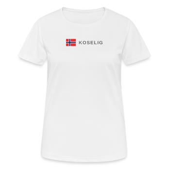 La Norvège chaleureuse - T-shirt respirant Femme - blanc - Devant - AI Model Female 172 dark (172cm)