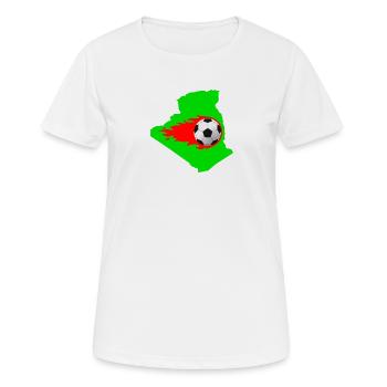 Fußball Algerien - Frauen T-Shirt atmungsaktiv - Weiß - Vorne - AI Model Female 172 dark (172cm)