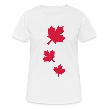 Feuilles d'érable Canada - T-shirt respirant Femme - blanc - Devant - AI Model Female 172 dark (172cm)