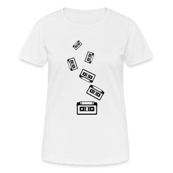 Symbole de cassette - T-shirt respirant Femme - blanc - Devant - AI Model Female 172 dark (172cm)