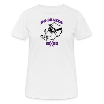Pistensau No Brakes 2farbig - T-shirt respirant Femme - blanc - Devant - AI Model Female 172 dark (172cm)