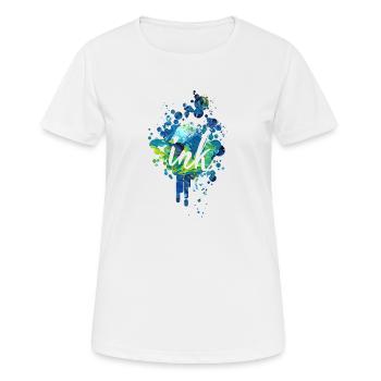 Blob d'encre couleur - Design Premium - T-shirt respirant Femme - blanc - Devant - AI Model Female 172 dark (172cm)