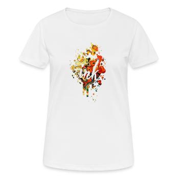 Blob d'encre couleur - Design Premium - T-shirt respirant Femme - blanc - Devant - AI Model Female 172 dark (172cm)