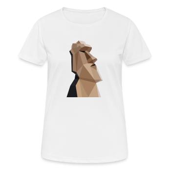 Statue moai - T-shirt respirant Femme - blanc - Devant - AI Model Female 172 dark (172cm)