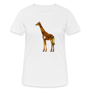 Galaxy Giraffe - Frauen T-Shirt atmungsaktiv - Weiß - Vorne - AI Model Female 172 dark (172cm)