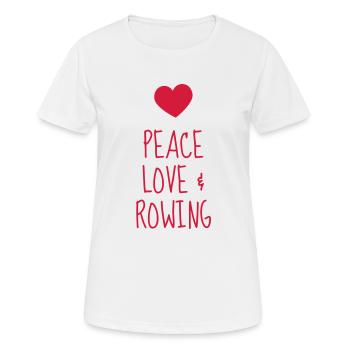 Aviron Rameur Sport Barreur Rowing - T-shirt respirant Femme - blanc - Devant - AI Model Female 172 dark (172cm)