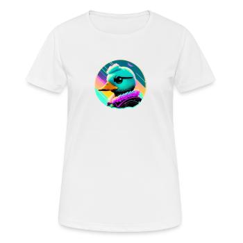 Cyber Duck coloré - T-shirt respirant Femme - blanc - Devant - AI Model Female 172 dark (172cm)