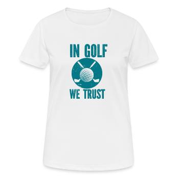 Golf - Golfclub Goldspieler Birdie Elite Luxus - Frauen T-Shirt atmungsaktiv - Weiß - Vorne - AI Model Female 172 dark (172cm)