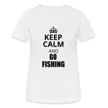 pêche - T-shirt respirant Femme - blanc - Devant - AI Model Female 172 dark (172cm)