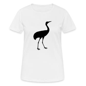 Crane Crane Bird Silhouette - Women's Breathable T-Shirt - white - Front - AI Model Female 172 dark (172cm)