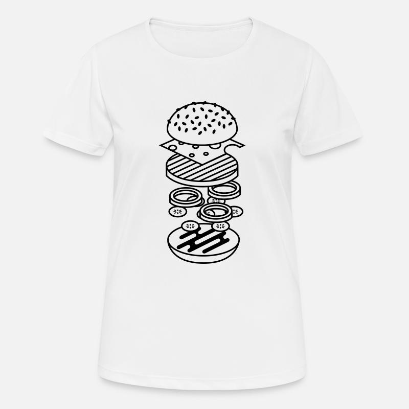 burger - Women's Breathable T-Shirt - white