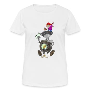Automat Kinder witzige Maschine Zwerg Gold Geld - Frauen T-Shirt atmungsaktiv - Weiß - Vorne - AI Model Female 172 dark (172cm)