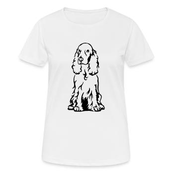 Cocker Spaniel - Frauen T-Shirt atmungsaktiv - Weiß - Vorne - AI Model Female 172 dark (172cm)