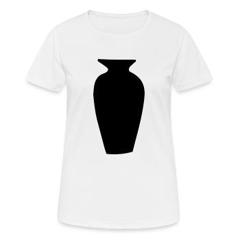 Abstrakte Kunst Objekt Vase Geschenkidee - Frauen T-Shirt atmungsaktiv - Weiß - Vorne - AI Model Female 172 dark (172cm)