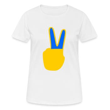 Ukraine - Frauen T-Shirt atmungsaktiv - Weiß - Vorne - AI Model Female 172 dark (172cm)