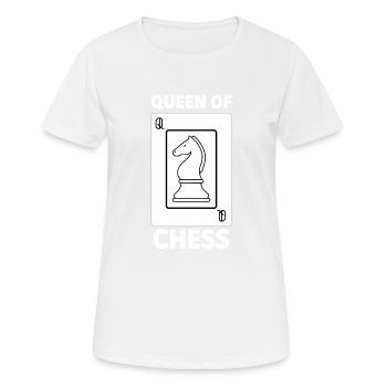 Königin des Schach-T-Shirts - Frauen T-Shirt atmungsaktiv - Weiß - Vorne - AI Model Female 172 dark (172cm)