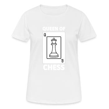 cooles Queen of Chess T-Shirt - Frauen T-Shirt atmungsaktiv - Weiß - Vorne - AI Model Female 172 dark (172cm)