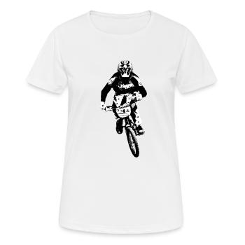 bmx racing - T-shirt respirant Femme - blanc - Devant - AI Model Female 172 dark (172cm)