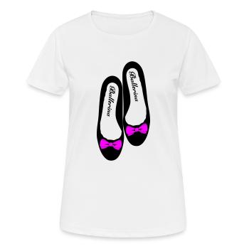 Ballerina 4 - Frauen T-Shirt atmungsaktiv - Weiß - Vorne - AI Model Female 172 dark (172cm)