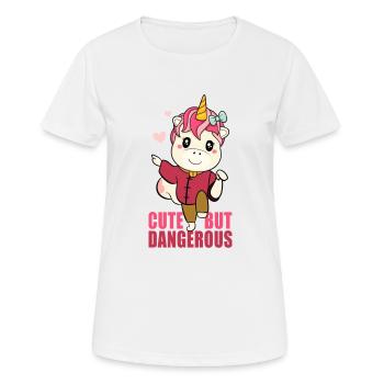 Mignon mais dangereux - T-shirt respirant Femme - blanc - Devant - AI Model Female 172 dark (172cm)